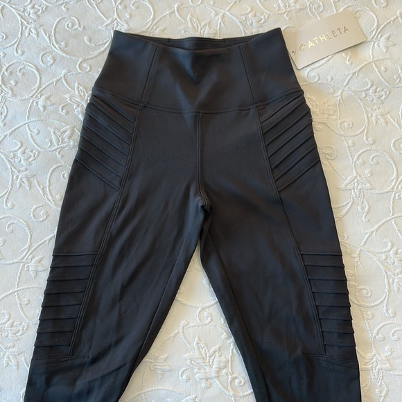 Athleta Women's Black Delancey Moto Tights New‎ with Tags Size XXS - Picture 7 of 11